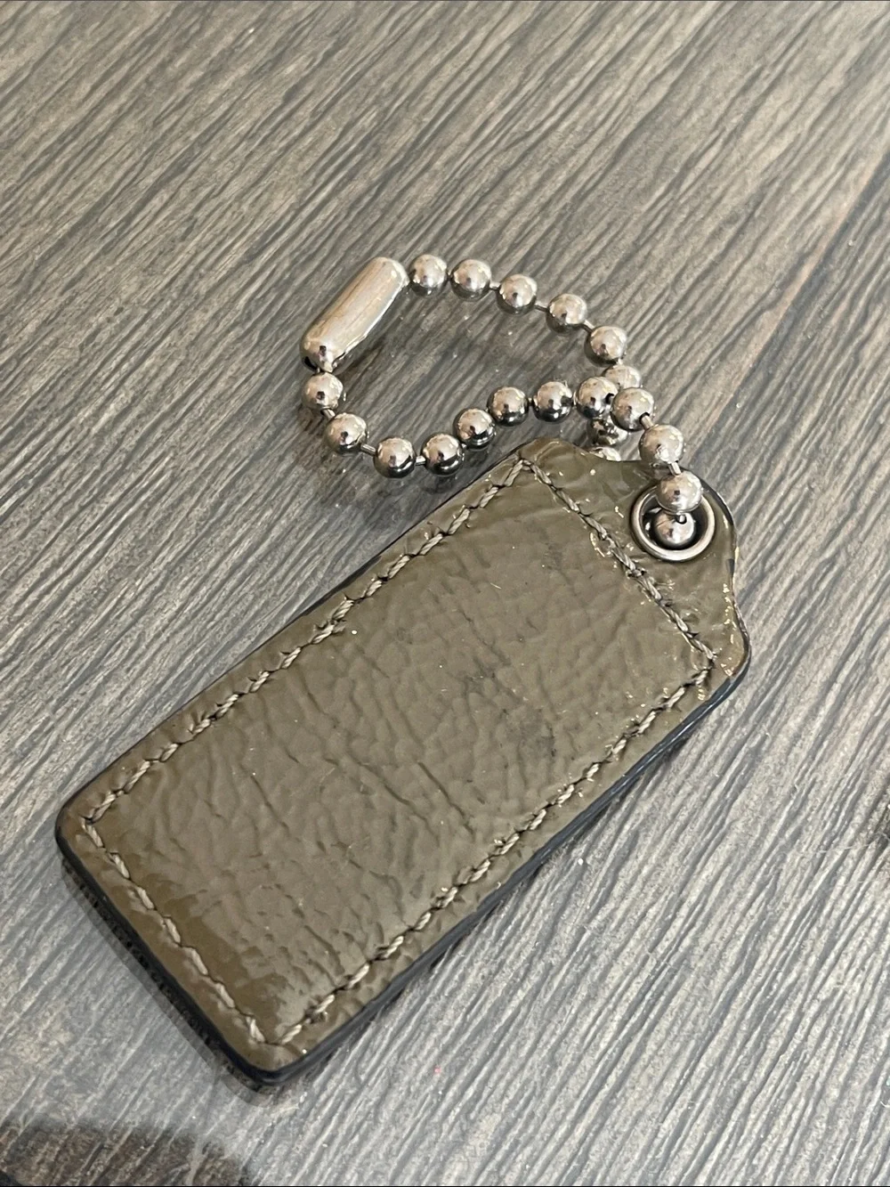 Coach Army Green - Olive ? Patent Leather Hangtag - Replacement Part